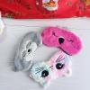 Cute Animal Sleeping Mask Soft Plush Blindfold Cute Rabbit Panda Koala Eye Cover Eyeshade for Kids Teens Girls Women (3Pack Multicolor) view 4