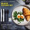 Cozy Luxe Home 250-Pack Plastic Cutlery Set - Fork, Spoon, Knife, Napkin, & Salt Pepper - Black Plastic Cutlery Packets | Plastic Silverware Sets Individually Wrapped Cutlery Set Disposable, White view 3