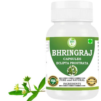 Morsan Healthcare Bhringraj (Eclipta prostrata) Capsules | Made with Natural Ingredients | Pack of 60 Capsules | 500mg per Serving