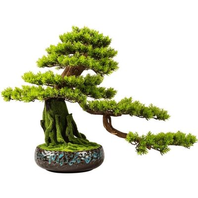FAFACAI Small Bonsai Simulation Pine Bonsai Plant Bonsai Ornaments Artificial Bonsai Decoration Indoor Living Room Office Desktop Decoration (Color : A) (A)