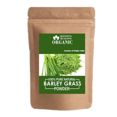 Blessfull Healing Organic 100% Pure Natural Barley Grass Powder | 200 Gram / 7.05 oz