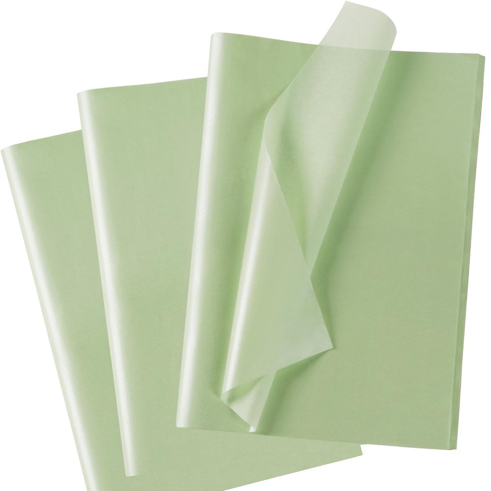 60 Sheets 20"X14" Metallic Green Tissue Paper, Mint Green Tissue Paper Bulk for Gift Bags Crafts Packaging Wrapping, Pearlescent Shimmer Wrapping Tissue Paper for Birthday Baby Shower Wedding