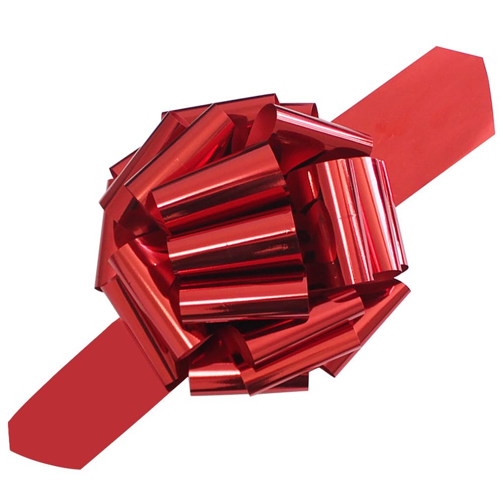1 pc Giant Bow,Large Gift Bow,12 "Metal Giant Bow Suitable for Bicycles,Household appliances,Christmas, Parties,and Large Bow Decorations on Dining Tables (red)