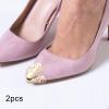 2X Shoes Pointed Protector, High Heels Toe Cap, Women, Repair, Supplies, Accessories, Decoration, Shoes Tips Cap, Gold view 3