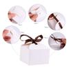 FRCOLOR 24pcs Kraft Paper Gift Box with Ribbons Portable Candy Case for Parties Weddings and Gifts Chic Design for Memorable Surprises and Delicate Packaging view 2
