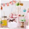 FRCOLOR 24pcs Kraft Paper Gift Box with Ribbons Portable Candy Case for Parties Weddings and Gifts Chic Design for Memorable Surprises and Delicate Packaging view 3