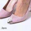 2X Shoes Pointed Protector, High Heels Toe Cap, Women Elegant Supplies, Decoration for Shoes Protection Shoes Tips Cap, Silver view 3
