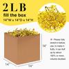 Corlcol 2LB Crinkle Cut Paper Shred Filler for Bag Gift Box Basket Confetti Paper Shreded Stuffing Decoration for Valentine's Day Holiday Party(Gold) view 2