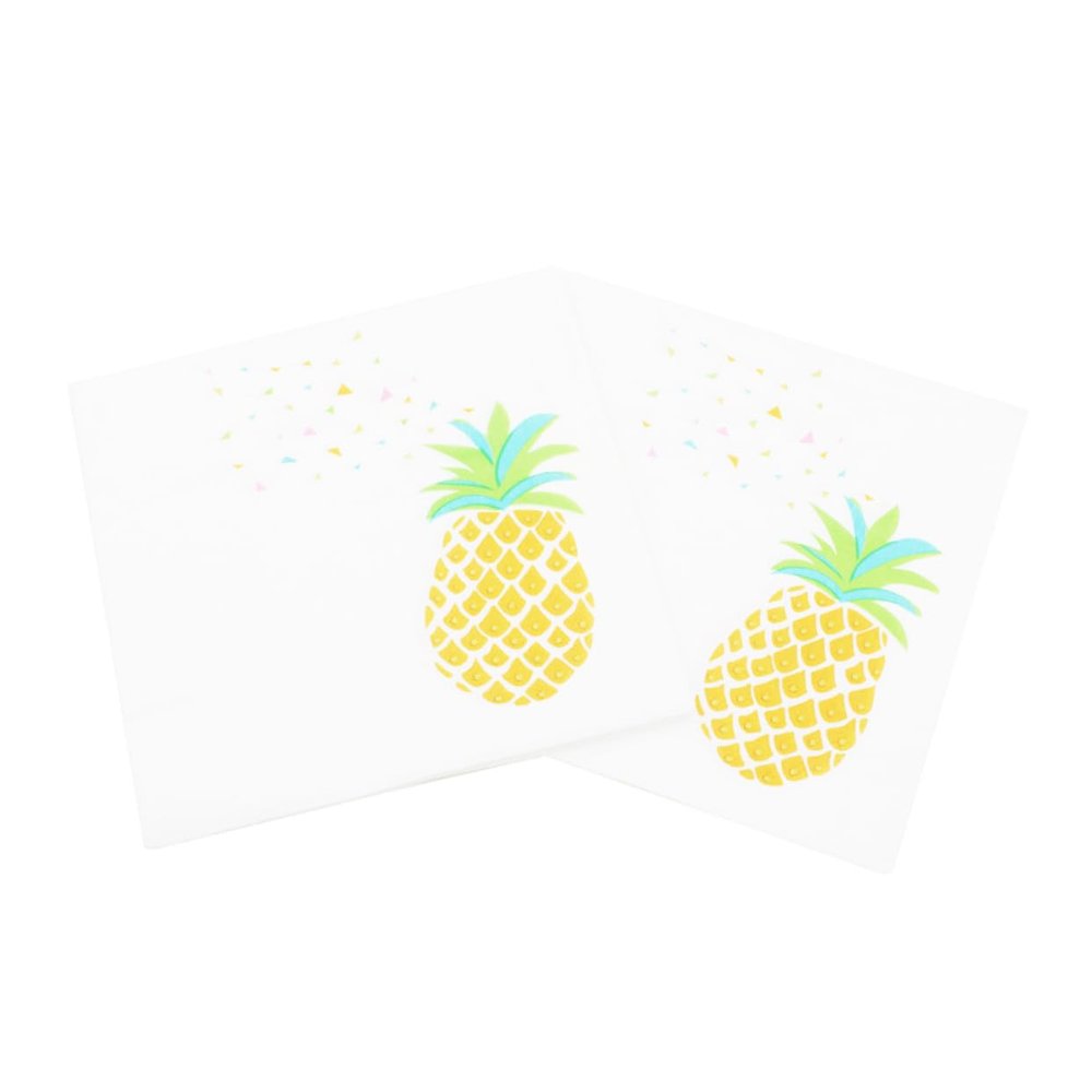 Didiseaon Pineapple Birthday Decorations 100pcs Paper Napkins Bulk for Party Favors