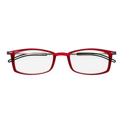 Always With You ThinOptics Reading Glasses - Ultra Thin, Durable, Lightweight - Optical Grade Lenses - Rectangular Red 1.5x