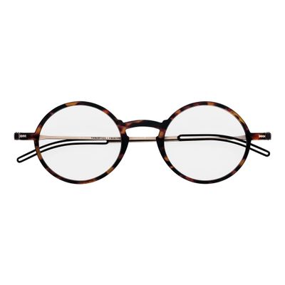 Always With You ThinOptics Reading Glasses - Ultra Thin, Durable, Lightweight - Optical Grade Lenses - Round Tortoise 1.0x