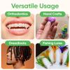 5/16 Inch Orthodontic Elastic Rubber Bands, 100 Pack, Bi-Color, Lightweight 4.5 Ounce Small Rubberbands Dreadlocks Hair Braids Fix Tooth Gap, Free Elastic Placer for Braces (Light, 5-16) view 4