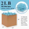 Corlcol 2LB Crinkle Cut Paper Shred Filler for Bag Gift Box Basket Confetti Paper Shreded Stuffing Decorations(Light Blue) view 2