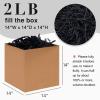 Corlcol 2LB Crinkle Cut Paper Shred Filler for Bag Gift Box Basket Confetti Paper Shreded Stuffing Decoration for Valentine's Day Holiday Party(Black) view 2