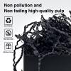 Corlcol 2LB Crinkle Cut Paper Shred Filler for Bag Gift Box Basket Confetti Paper Shreded Stuffing Decoration for Valentine's Day Holiday Party(Black) view 3