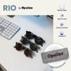 OPULIZE RIO Reading SunGlasses for Women and Men, Flat Top Frame with Spring Hinges UV400 protection Shiny Black +3.5 (Pack of 3) view 4