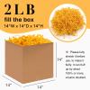 Corlcol 2LB Crinkle Paper Shred Filler for Gift Box Bag and Basket On Holidays(Orange-Yellow) view 2