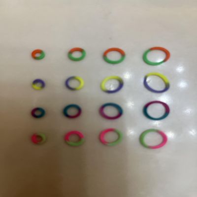 1/8 Inch Orthodontic Elastic Rubber Bands - 100 Pack, Bi-Color, Light Force 2.5 oz - Dental Bands, Teeth Tooth Gap Fixer, Dreadlock Rubber Bands, 1 Elastic Placer for Braces Included