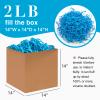 Corlcol 2LB Crinkle Cut Paper Shred Filler for Bag Gift Box Basket Confetti Paper Shreded Stuffing Decoration for Valentine's Day Holiday Party (Lake Blue) view 2