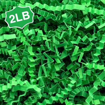 Corlcol 2LB Crinkle Cut Paper Shred Filler for Bag Gift Box Basket Confetti Paper Shreded Stuffing Decoration for Valentine's Day Holiday Party (Forest Green)