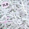 Corlcol 2LB Iridescent Crinkle Paper Shred Filler for Gift Box Bag and Basket On Holidays(Diamond White) view 1