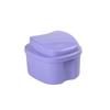 Genco Dental Denture Case, Denture Box with Strainer, Night Cleaner Denture Bath Box for Retainer, Mouthguard, False Teeth, and Denture Cleaning (Purple) view 2