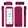 Fitted Leather Case with Lanyard for Omnipod 5 Receiver (Continuous Glucose Monitoring) (Hot Pink) view 1
