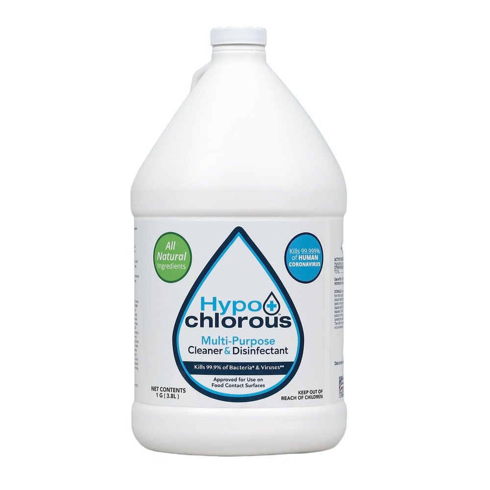 Hypo+Chlorous Hypochlorous Acid Spray For Home 1 Gallon - Cleaner & Disinfectant  Safe for Kids & Pets  Multi-Purpose Hypochlorous Acid Cleaner  Eco-Friendly HOCl Spray