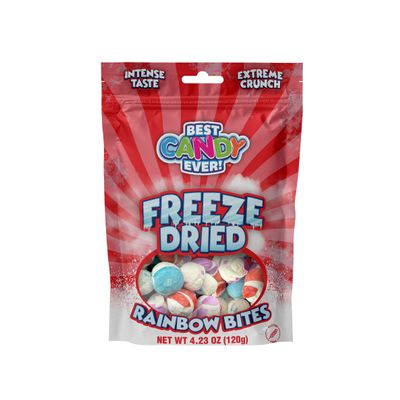 BEST PARTY EVER! Freeze Dried Candy Rainbow Bites, Crunchy Candies with Intense Taste, 4.32 oz, Pack of 2