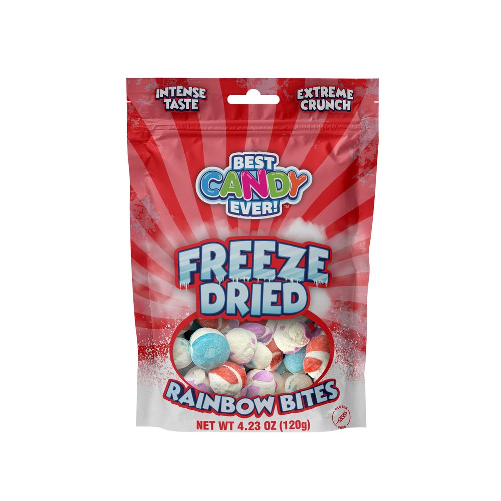 BEST PARTY EVER! Freeze Dried Candy Rainbow Bites, Crunchy Candies with Intense Taste, 4.32 oz, Pack of 2
