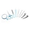 FRCOLOR 9pieces Stainless Steel Nail Clipper Kit with Eyebrow Scissors and Mirror Random Color Personal Care Set for Women for Travel and Outdoor Activities view 3