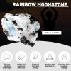 1.1lb Bulk Raw Rainbow Moonstone Rough Crystal-Natural Rainbow Moonstone Raw Stones Crystal for Tumbling, Cabbing, Fountain Rocks, Decoration,Polishing, Wire Wrapping, Wicca & Reiki Crystal Healing view 2