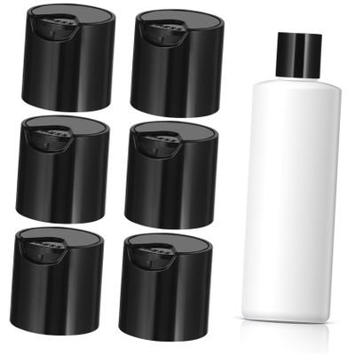 FRCOLOR 250ml Body Lotion Bottle Covers Simple Bottle Covers for Body Lotion Bottle Flat Shoulder Plastic Bottle Hats R24 Black