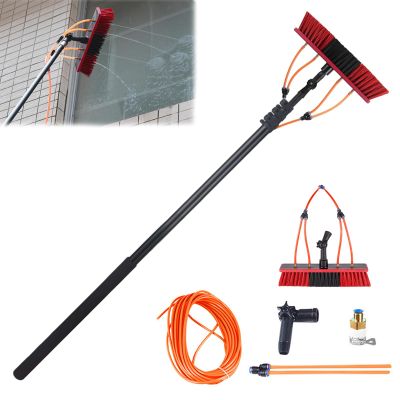 Telescopic Window Cleaner,Water fed Window Cleaning Pole,Solar Panel kit Window Cleaner Tool,Roof Cleaning Equipment and Cleaning photovoltaic, 6m(19.7ft)-55cm
