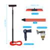 Telescopic Window Cleaner,Water fed Window Cleaning Pole,Solar Panel kit Window Cleaner Tool,Roof Cleaning Equipment and Cleaning photovoltaic, 6m(19.7ft)-55cm view 2