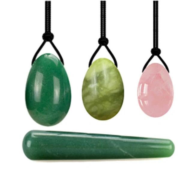 4PCS Jade Egg Mix Yoni Egg Set Natural Jade Eggs Women Kegel Exerciser Yoni Wand Jade Massager Muscles Tightening Ball-06