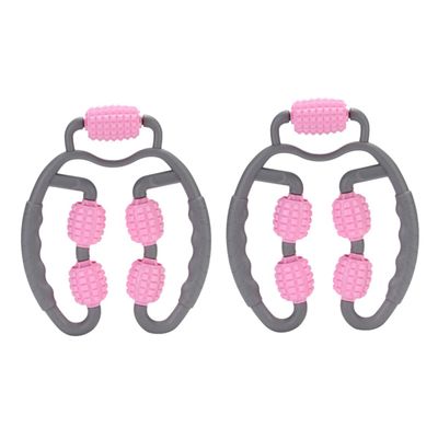 Beaupretty 2pcs Leg Massager Muscle Relaxation Roller Ergonomic Design Massage Tool for Sore Muscles and Joint Promotes Blood Flow for Post-Workout Recovery Pink