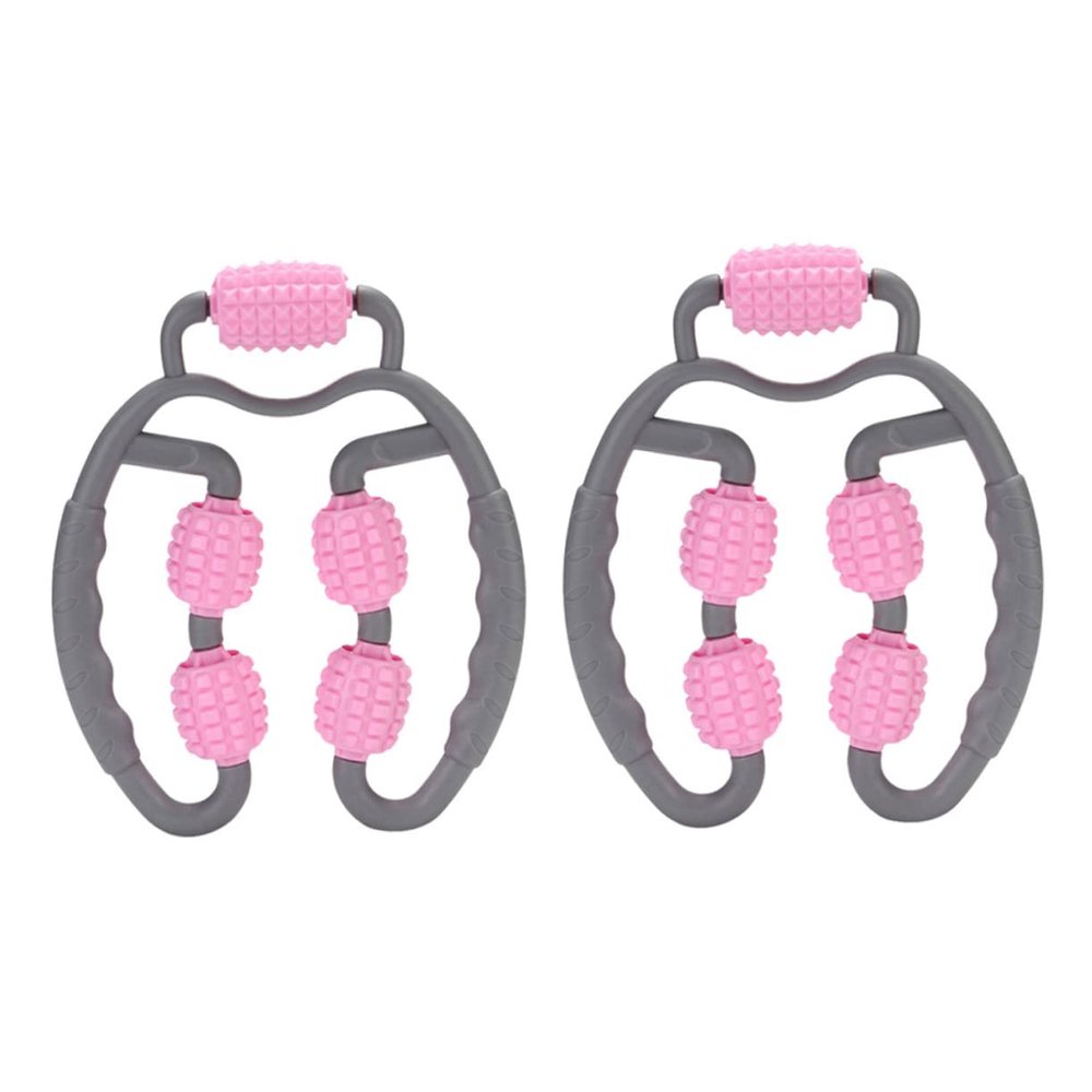 Beaupretty 2pcs Leg Massager Muscle Relaxation Roller Ergonomic Design Massage Tool for Sore Muscles and Joint Promotes Blood Flow for Post-Workout Recovery Pink
