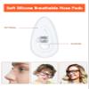 8 Pairs Replacement Nose Pads for Oakley Tincup OX3184 OX5099/Tincup Carbon OX5094/Conductor 6 OO4106/Conductor 8 OO4107/Savitar OO6047/Wingfold OX5100 OX5101, Clear Silicone Nose Pieces view 3
