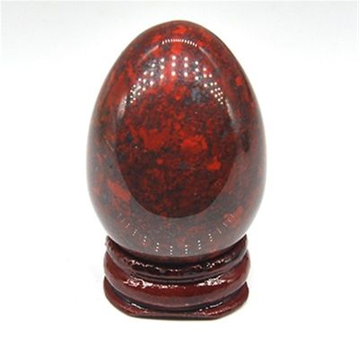AtkitS Natural Egg Shaped Gemstone Natural Stones Healing Crystals Agates Quartzs Minerale Polished Craft Trinket Furnishing Decoration (Color : Brecciated Jasper)