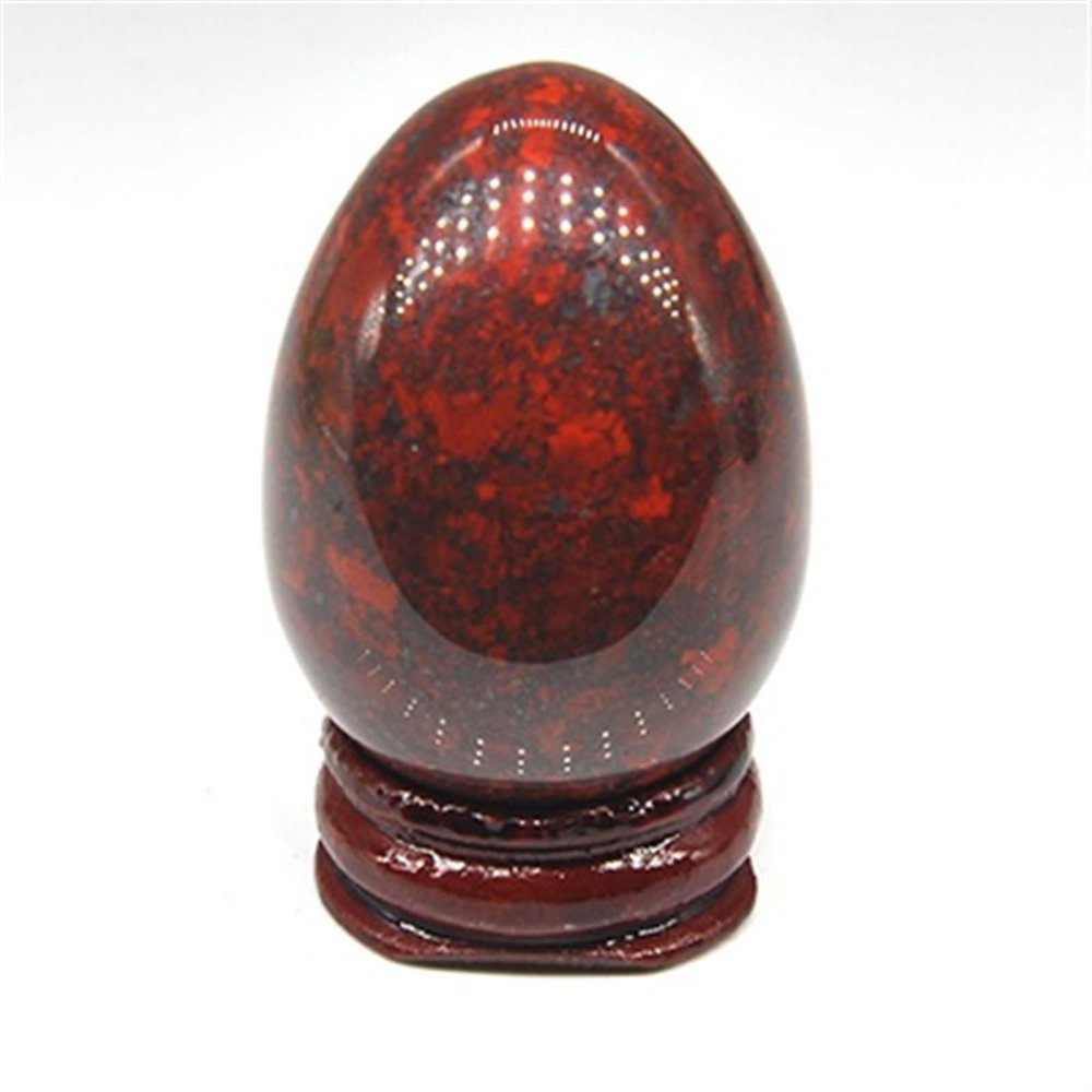 AtkitS Natural Egg Shaped Gemstone Natural Stones Healing Crystals Agates Quartzs Minerale Polished Craft Trinket Furnishing Decoration (Color : Brecciated Jasper)