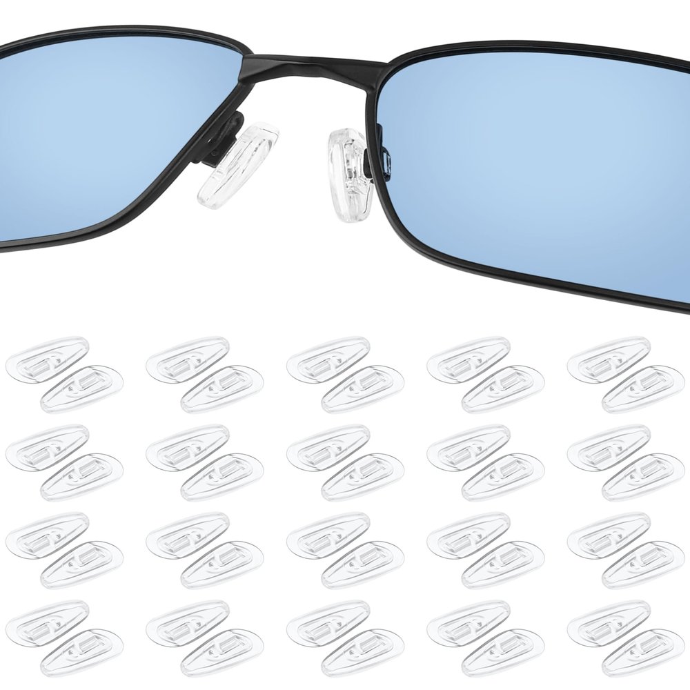 20 Pairs Replacement Nose Pads for Oakley WireTap/Whisker/Crosshair 2.0 OO4044/Crosshair 1.0; Maui Jim Baby Beach/Kahuna/Kawika/Wiki Wiki/Mahina