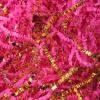 LDKGHE 4 oz Crinkle Cut Paper Shred Filler for Gift Wrapping Baskets Filling Box Birthdays Christmas Thanksgiving Easter Weddings Valentines Mother's Day Anniversaries (Hot pink and Gold) view 1
