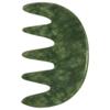 Baluue Jade Comb Natural Jade Scalp Therapy Tool for Relaxation and Acupoint Treatment Smooth and Polished Five-Tooth Design for Home and Travel Use view 1