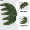 Baluue Jade Comb Natural Jade Scalp Therapy Tool for Relaxation and Acupoint Treatment Smooth and Polished Five-Tooth Design for Home and Travel Use view 3