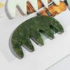 Baluue Jade Comb Natural Jade Scalp Therapy Tool for Relaxation and Acupoint Treatment Smooth and Polished Five-Tooth Design for Home and Travel Use view 4