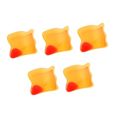FOMIYES 5pcs Scraping Tablets Facial Massage Tool Jade Massage Stone Scraping Board Body Massager Scraping Plate Feet Massager Scrapping Massage Board Resin Universal Scraper, 8.5X6cm, Orange