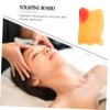 FOMIYES 5pcs Scraping Tablets Facial Massage Tool Jade Massage Stone Scraping Board Body Massager Scraping Plate Feet Massager Scrapping Massage Board Resin Universal Scraper, 8.5X6cm, Orange view 3