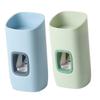 Beatifufu 2pcs Hanging Toothpaste Squeezer Dispenser Wall-Mounted No Punching Required Easy Control of Toothpaste Extrusion for Adults Set Blue Green view 1