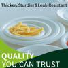 10 Inch Compostable Paper PlatesWhite 150 Pack, 100% Sugarcane Bagasse Large Disposable Plates, Sturdy Heavy Duty, Biodegradable Dinnerware for Party, BBQ, Picnic, Catering view 3